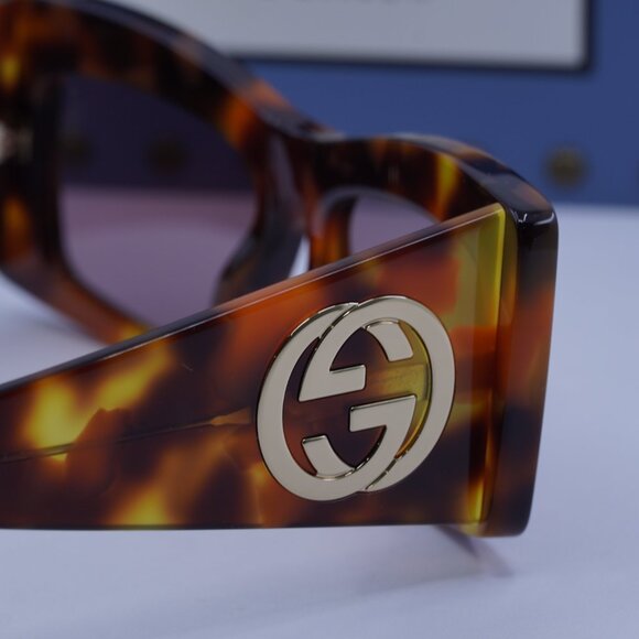 Gucci GG1842S 003 Square Sunglasses - Havana\Lilac - Picture 6 of 11